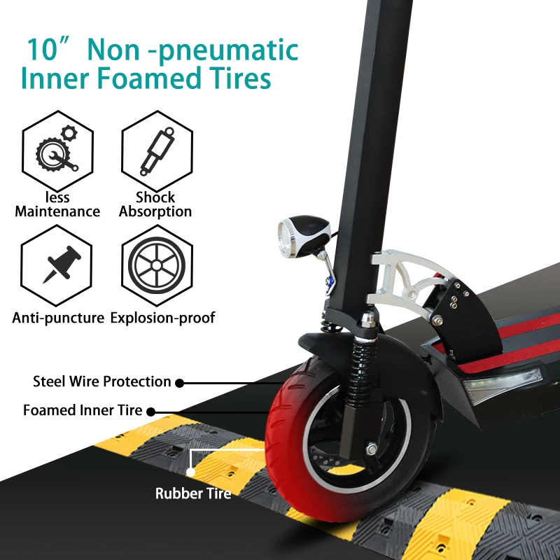 

50km/h Electric Scooter 10Wheel Adult Folding E Scooter 50km Long Range Brushless Motor EU/US In Stock patinete eltrico