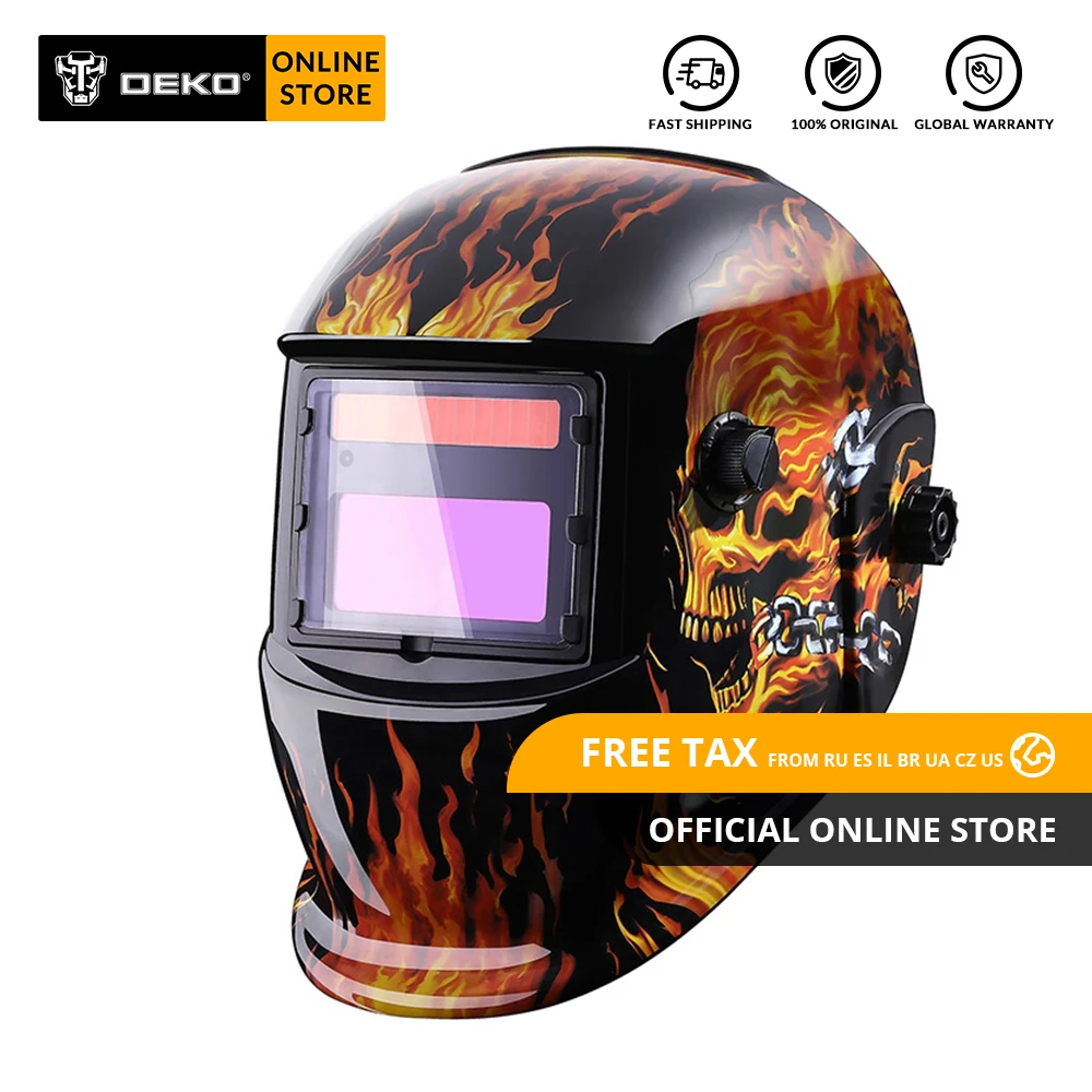 Сварочная маска DEKO с автоматическим затемнением Регулируемый шлем на солнечных
