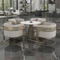 sales office negotiation sofa high end hotel club beauty salon reception table and chair combination modern rest reception sofa