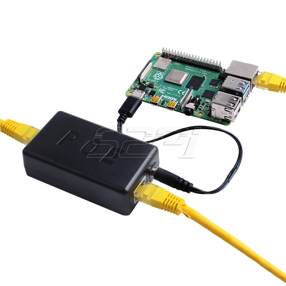 52Pi Gigabit Raspberry Pi 4 (Модель B ) / 3B + Активный сплиттер PoE USB TYPE C 48V 5V коммутатор питания