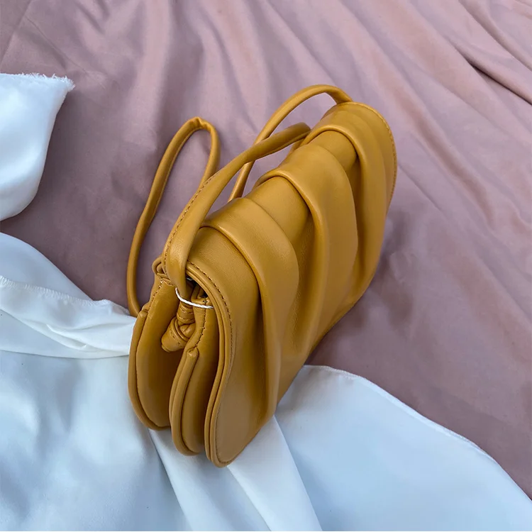 

Handbags For Women 2020 Fashion Women's Shoulder Bags Cover Hand Messenger Korean Chic Simple Fairy Pleated Shoulder Bags
