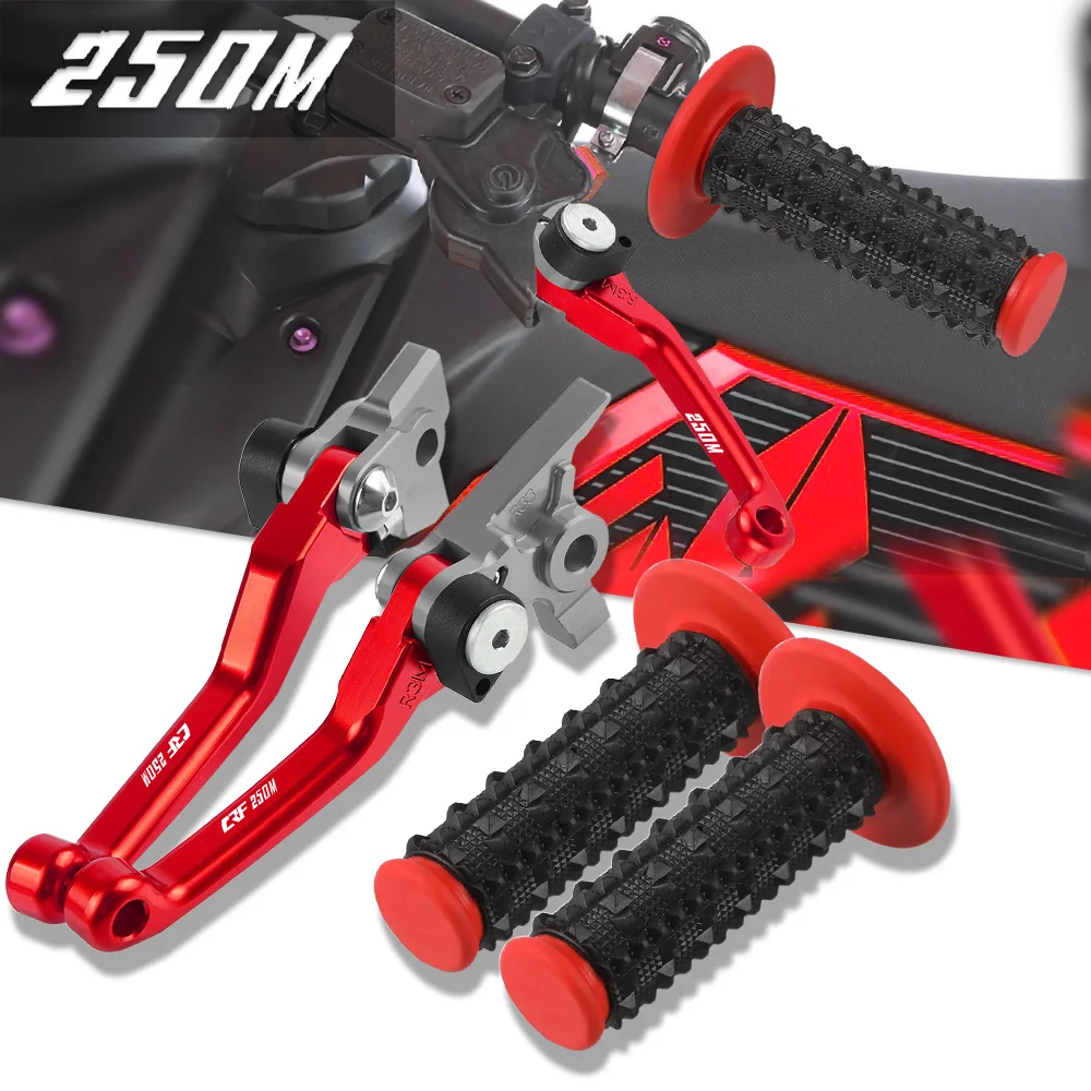 

Motocross Non-slip Hand Grips Handlebar Dirt Bike Brake Clutch Levers FOR HONDA CRF250M CRF 250M 2012 2013 2014 2015 2016 2017
