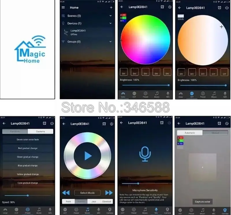 Мини WiFi контроллер Magic Home WiFi RGB светодиодный контроллер DC5-28V приложение управление Alexa Google Home Голосовое управление для RGB светодиодной ленты