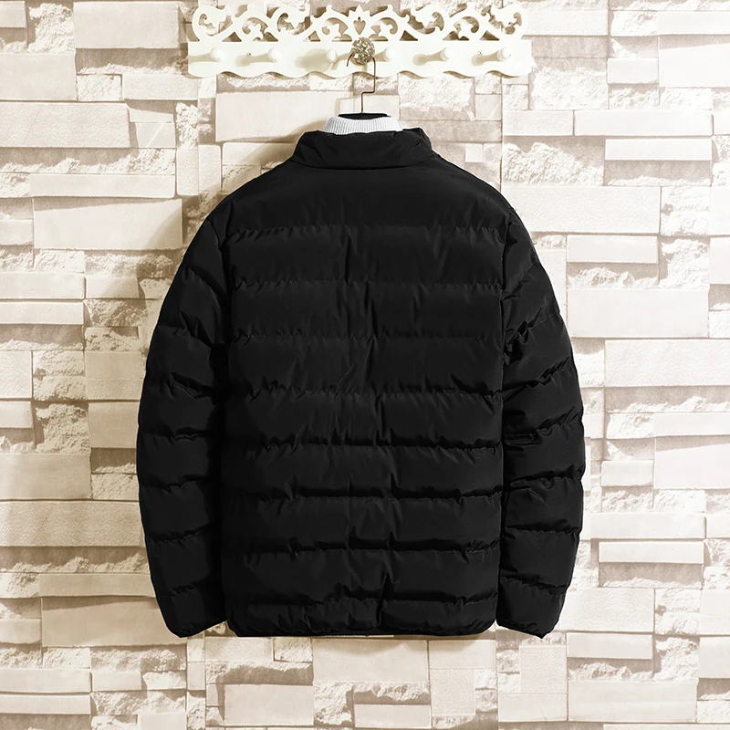 

Mens Cotton Padded Jacket Men 2020 New Winter Solid Soft Shell Jacket Casual Black Windbreaker Fashions Jacket For Men