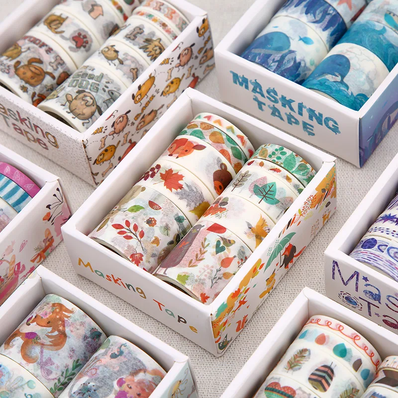 Love song under the stars series Color Washi Masking Tape set Release Paper Stickers Scrapbooking Stationery Decorative | Канцтовары для