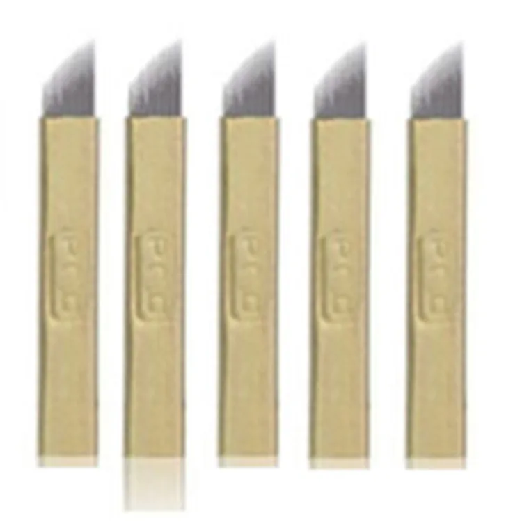 Набор золотых микроблейдинговых ручек с 5 шт. игл машинка для перманентного