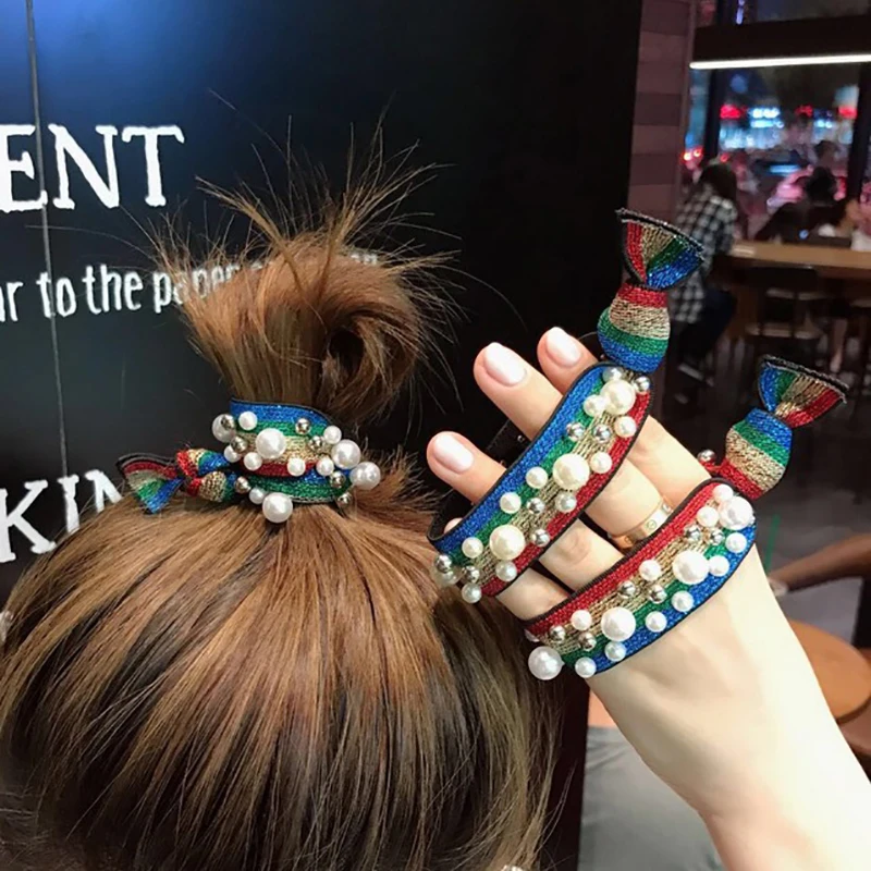 Женское кольцо для волос красные волосы леопардовые кольца браслет двойное