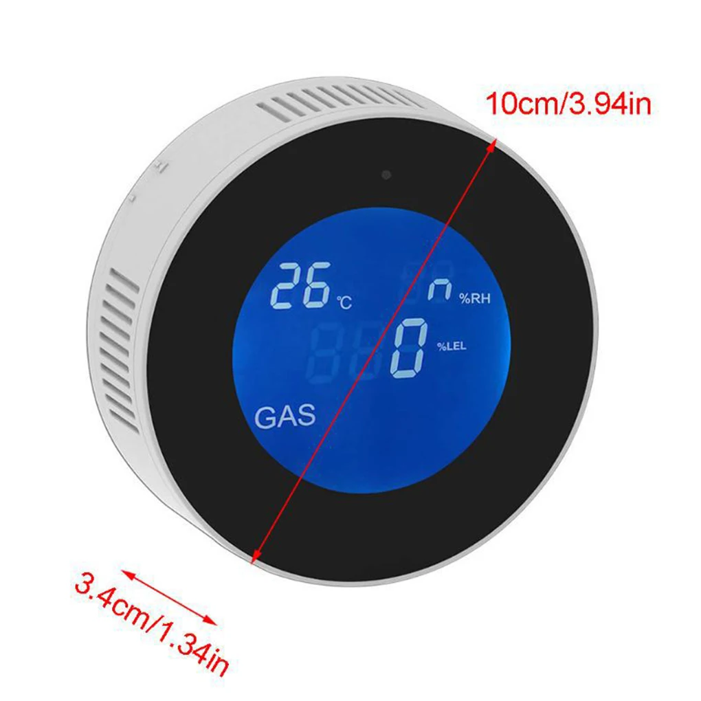 

Tuya Wifi Smart Natural Gas Alarm Sensor With temperature function Combustible Gas Leak Detector LCD Display Smart Life App