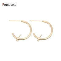 atmospheric c shaped post earrings for women simple design shiny smooth clear charm earring fashion jewelry