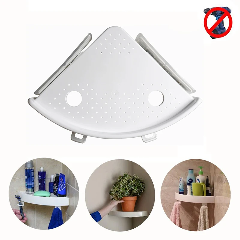 Новая угловая полка с защелками для ванной комнаты угловой настенный держатель