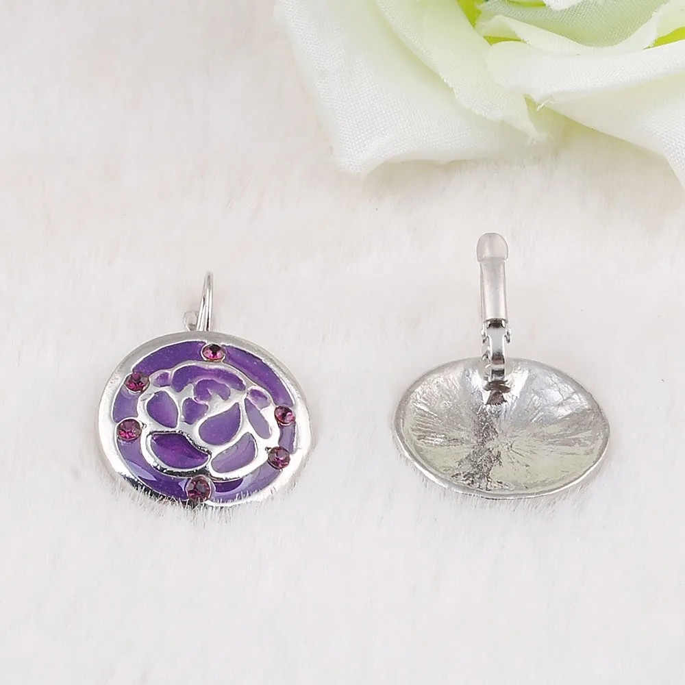 Очаровательные серьги-клипсы для ушей из экологически чистого материала синие