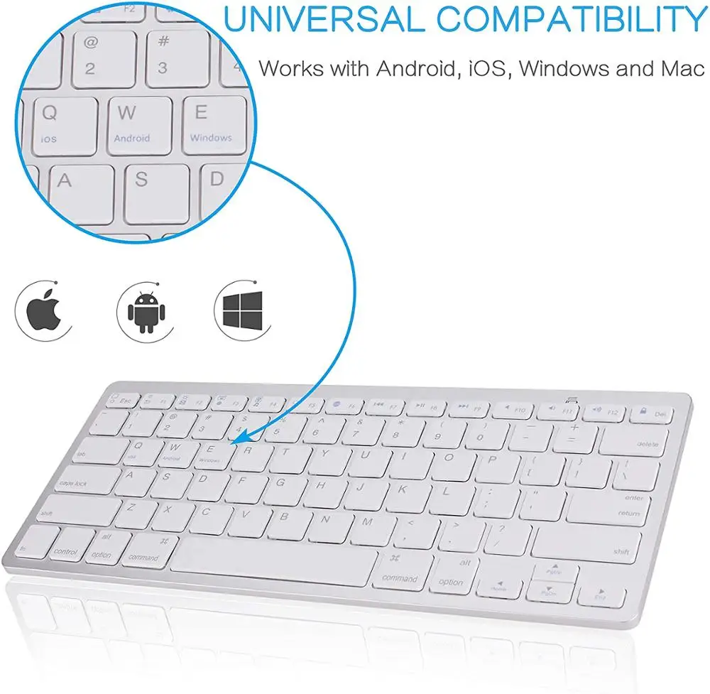 ultra slim wireless bluetooth keyboard for ipadiphonesamsung android windows pc tablets phones keyboard free global shipping