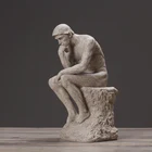 Статуя-Thinker Rodin, изобразительная скульптура, мужская фигура в Стиле Ню, скульптура, украшение статуи, современное художественное украшение из смолы