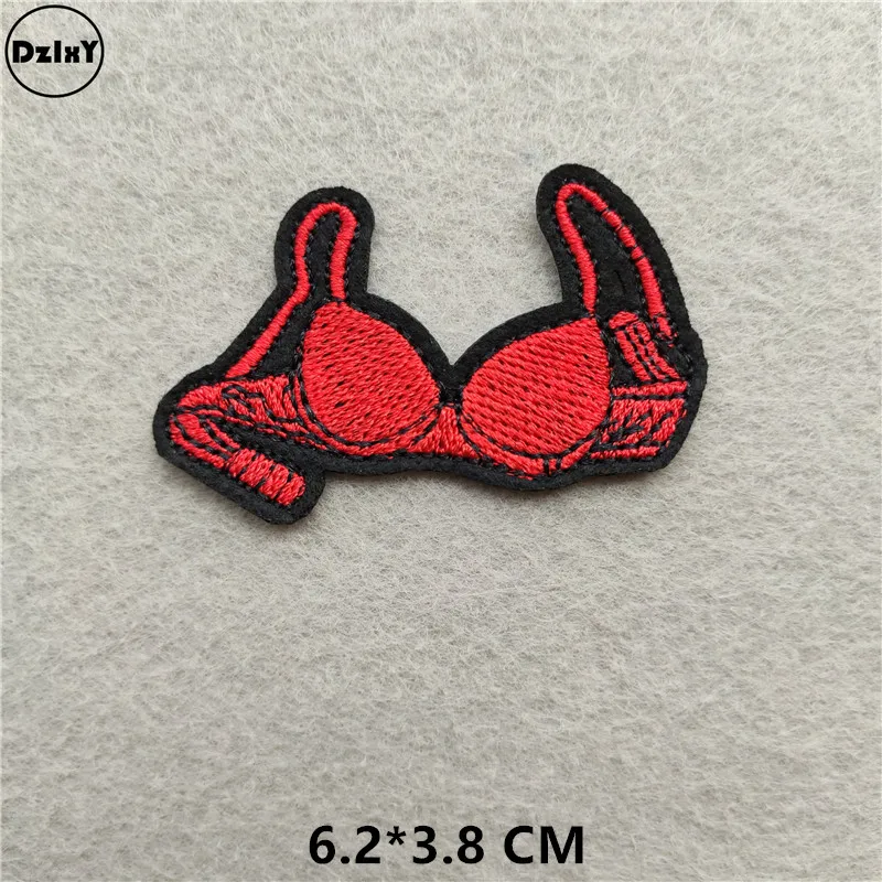 1-PCS-D-184 46 различных стилей на выбор) красные губы нашивки для одежды вышитые аппликации железные значки полосы наклейки на одежду - Цвет: 1-PCS-D-184