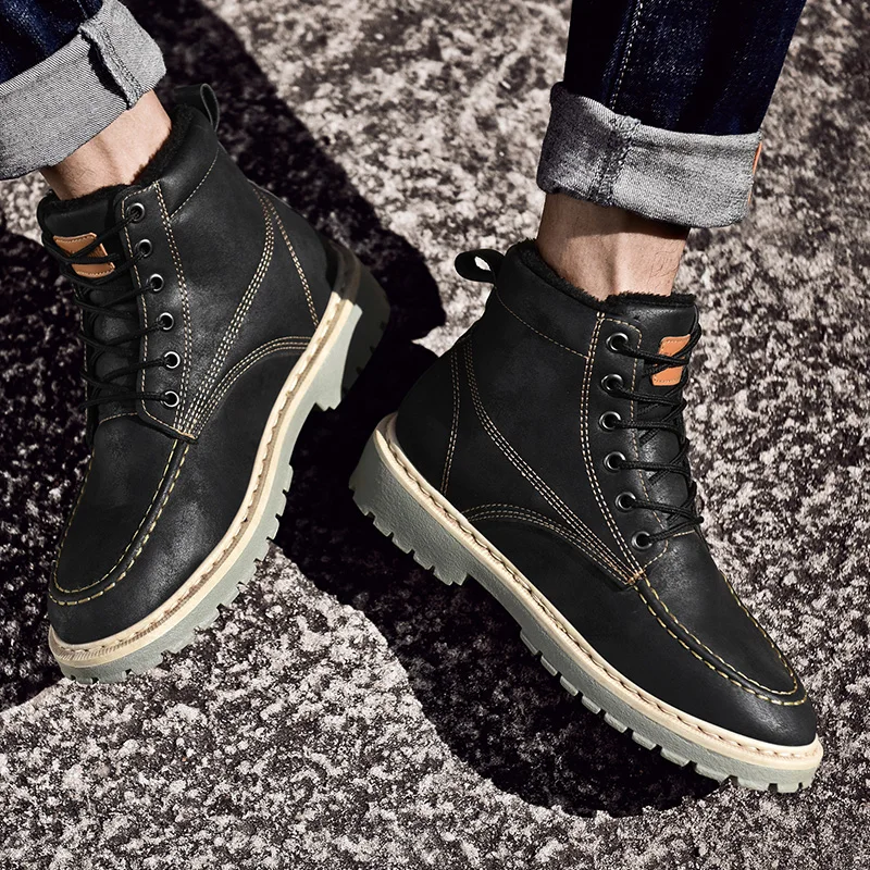 Новинка зимние Бархатные ботинки Мужская обувь размеры 39-44 | Обувь