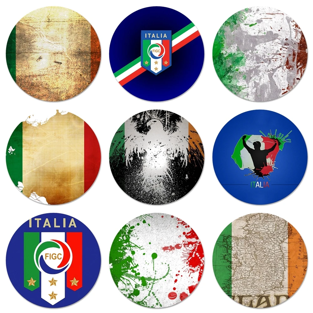 Значки 58 мм с итальянским флагом Ирландии значки металлические для украшения