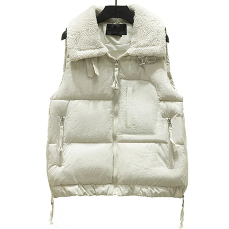 

Женский короткий жилет из хлопка, однотонный жилет в Корейском стиле, модель M501 на осень и зиму, 2021