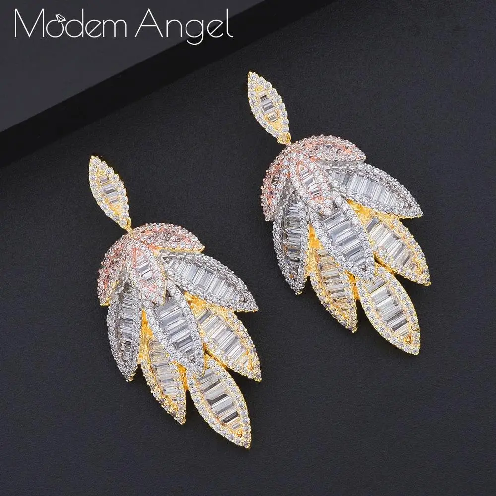 Модные висячие серьги ModemAngel с кисточками для женщин аксессуары фианитом
