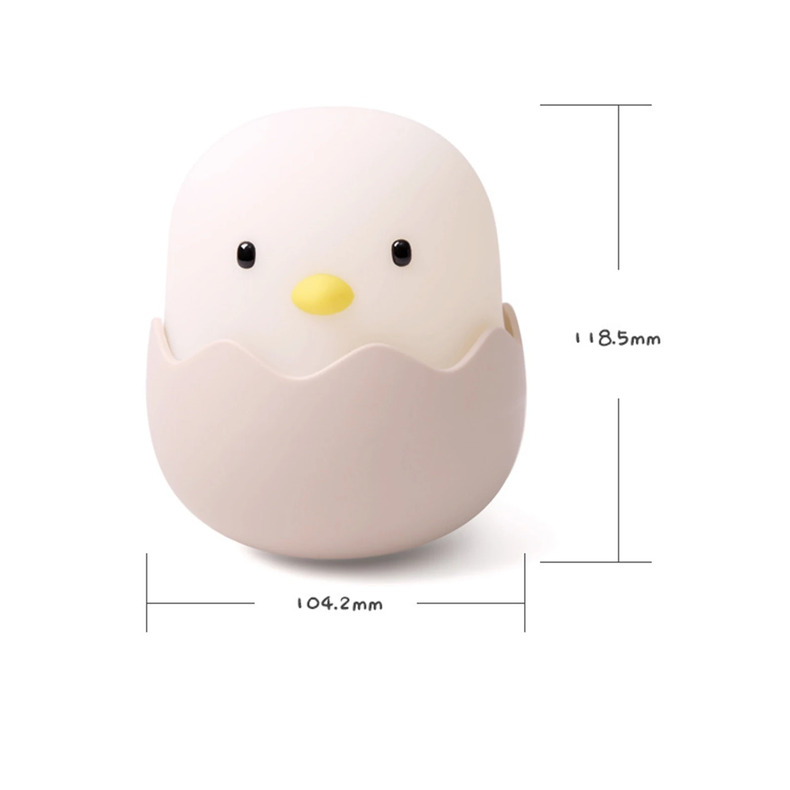 

LED Children Night Light for Kids Soft Silicone USB Rechargeable Bedroom Decor Gift Animal Chick Touch Night Lamp G10