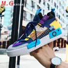 Кроссовки-носки мужские высокие, сетчатые дышащие, без шнуровки, модные легкие, плоская подошва, повседневные D51