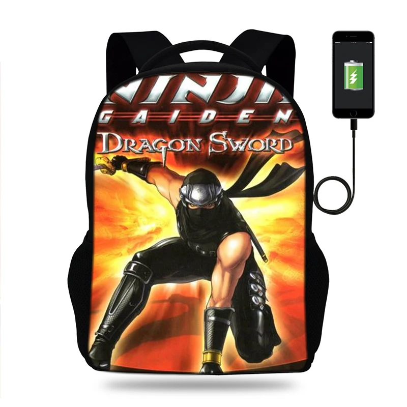 Рюкзак для мальчиков Ryu Hayabusa Ninja Gaiden детский ортопедический рюкзак с usb зарядкой 3