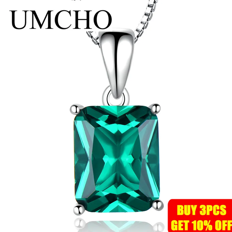 UMCHO, натуральная 925 пробы, серебро, роскошные ожерелья с драгоценными камнями, подвески для женщин, элегантные ювелирные украшения, вечерние, свадебные, подарок матери