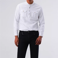 2021 fashion desgin pocket man shirt long sleeve brand new neat shirts men luxury blouses male