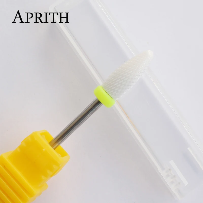 APRITH Ceramic Bullet Nail Drill Bit Electric File Machine for Manicure Apparatus Accessories Remove Gel Rotary Tool | Красота и