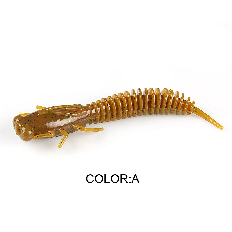 A BEARKING Larva 75 мм 2,84 г 8 шт. искусственная Мягкая наживка рыболовный червь силиконовый бас Щука Гольян Swimbait Jigging пластиковые приманки - Цвет: A