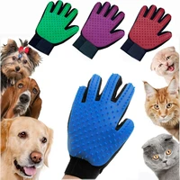 pet grooming glove cat hair remove gloves gentle deshedding brush glove effective massage for dog cat with long short fur
