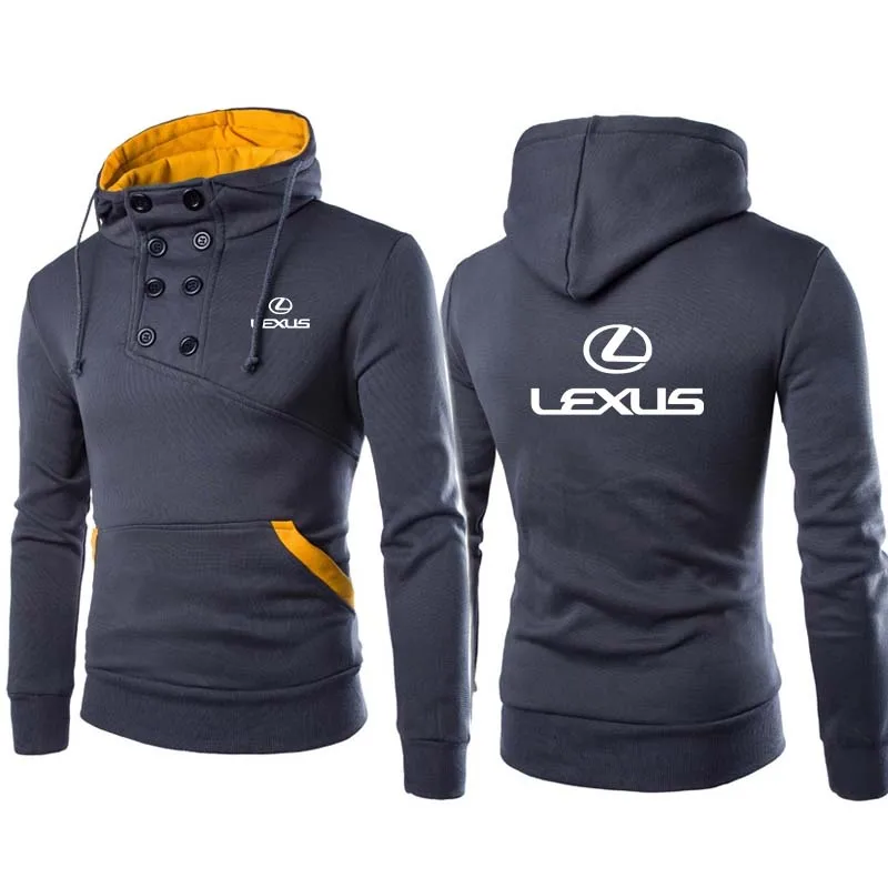 

Повседневный мужской пуловер с принтом автомобиля Lexus, весенне-осенняя мужская толстовка, Высококачественная Хлопковая мужская Толстовка