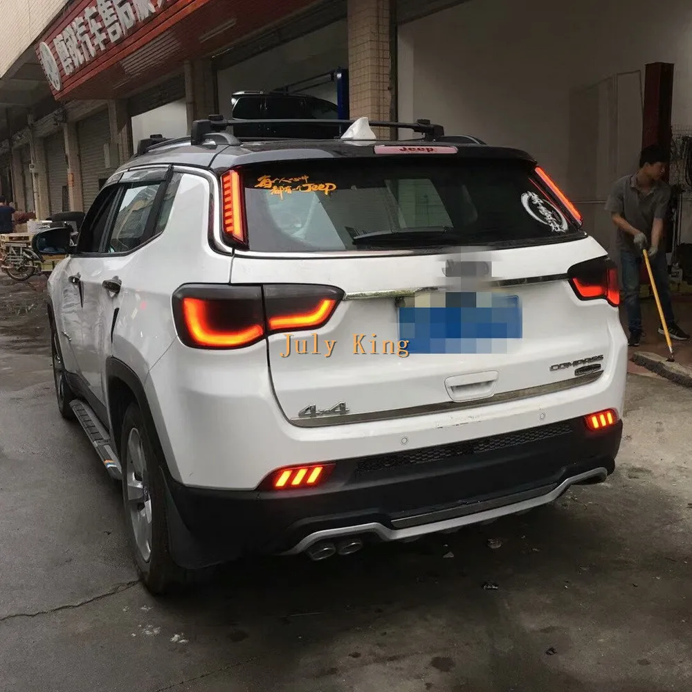 July King Car LED Light Guide тормозные огни + чехол для ночного вождения Jeep Compass 2017