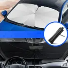 Складной зонт для лобового стекла автомобиля, Солнцезащитный зонт, солнцезащитный козырек для автомобиля с УФ-защитой, теплоизоляция, защита для переднего стекла и интерьера
