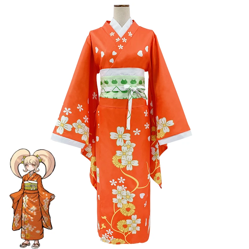 

DanganRonpa 2 Hiyoko Saionji Cosplay Costume Girls Dress Women Kimono Halloween Carnival Uniforms Fancy Suit japanese kimono