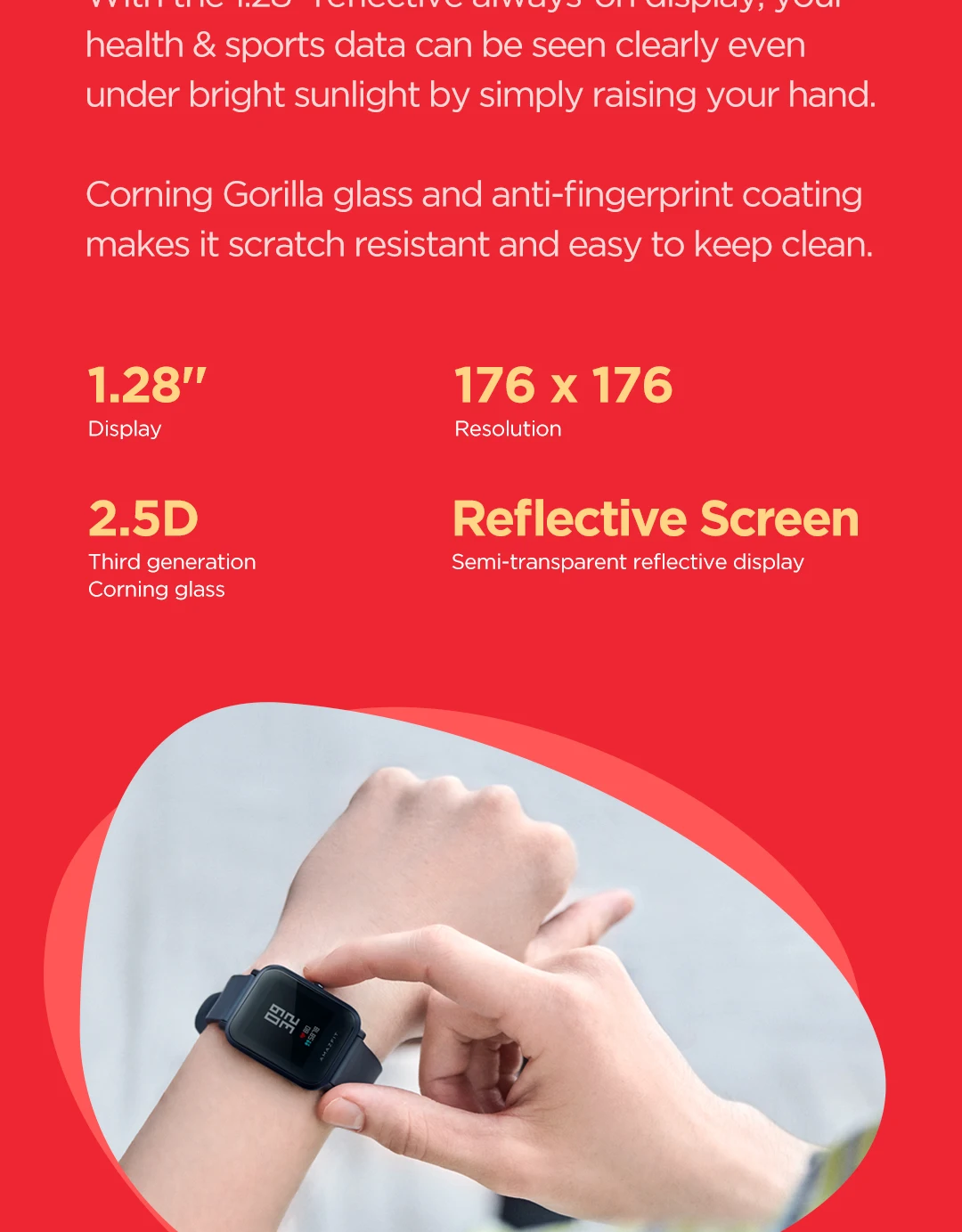 Xiaomi huami Amazfit Bip Lite 45 дней Батарея Lite 3ATM в соответствии со стандартом водонепроницаемости xiaomi smart watch amazfit bip