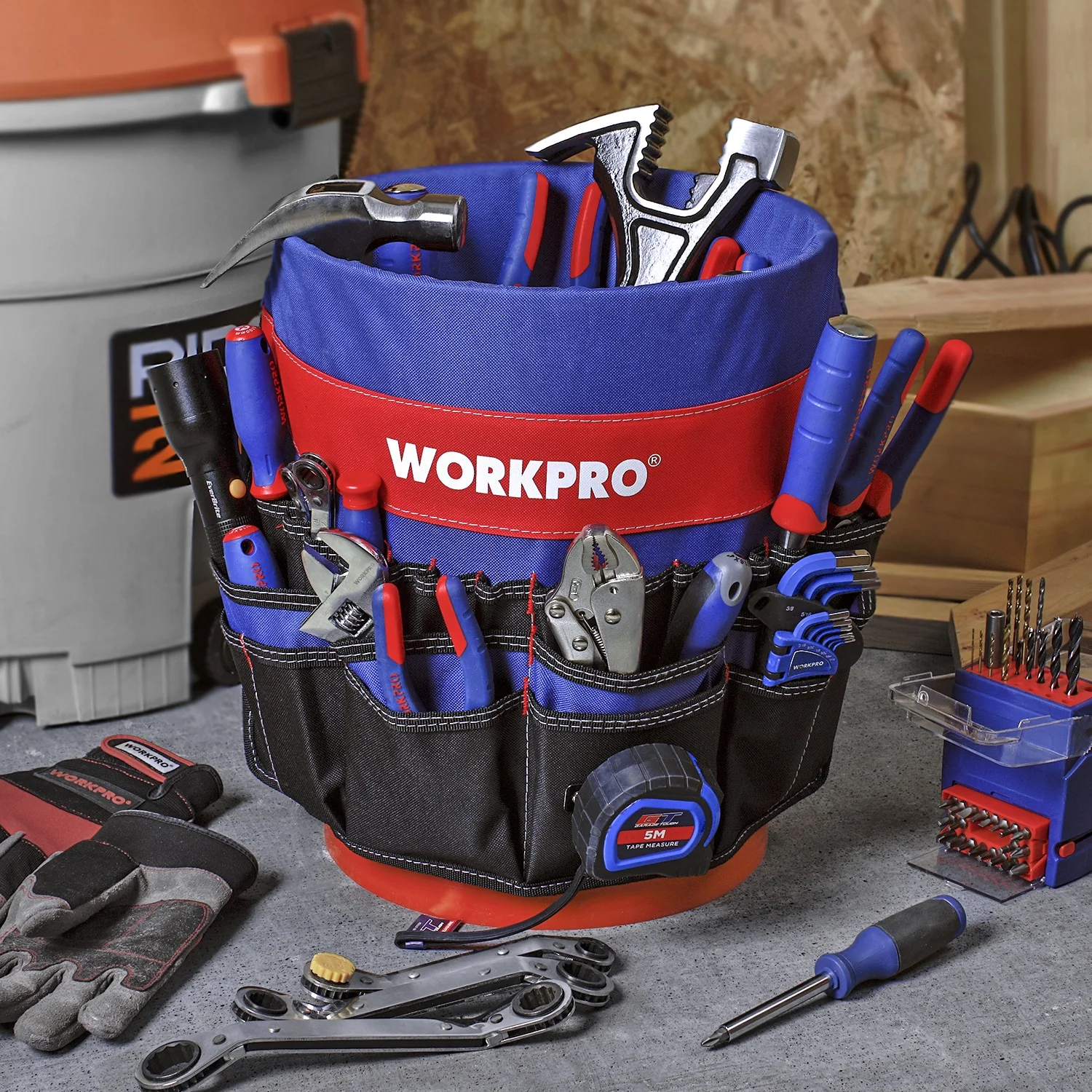 WORKPRO ведро для инструментов 5 галлонов ведро-органайзер Boss сумка для инструментов(инструменты не включены