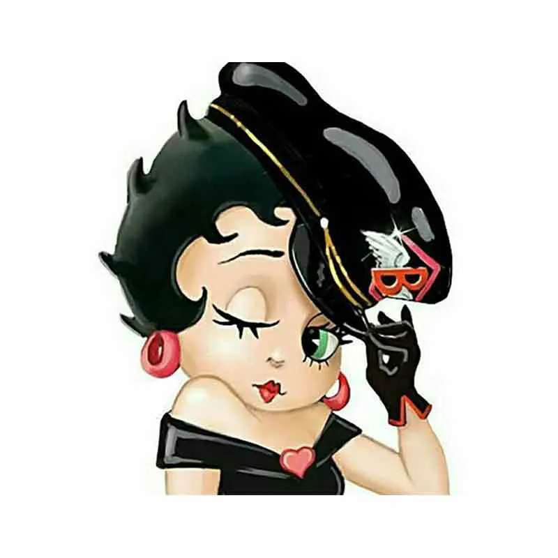 

Fashion Betty Boop Biker Stickers Car Styling Graphic for Decor Window Bumper Motorcycle Helmet Decal A4 Q3 Auto Decoration PVC