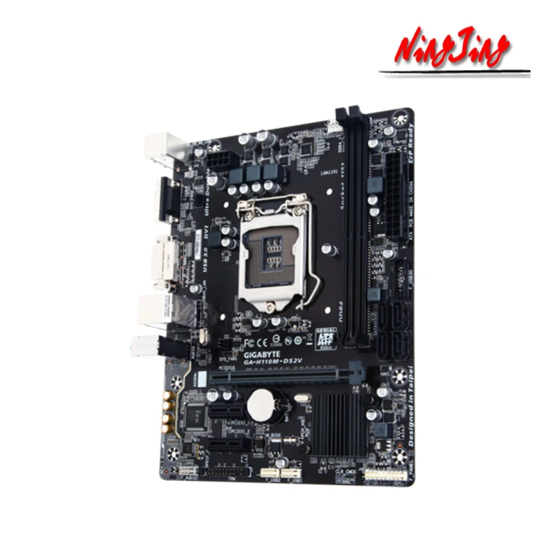 Gigabyte GA H110M DS2V (rev. 1 0) Intel H110 DDR4 USB2.0 Micro-ATX Новый 32G двухканальный Поддержка 6 7gen 1151 CPU
