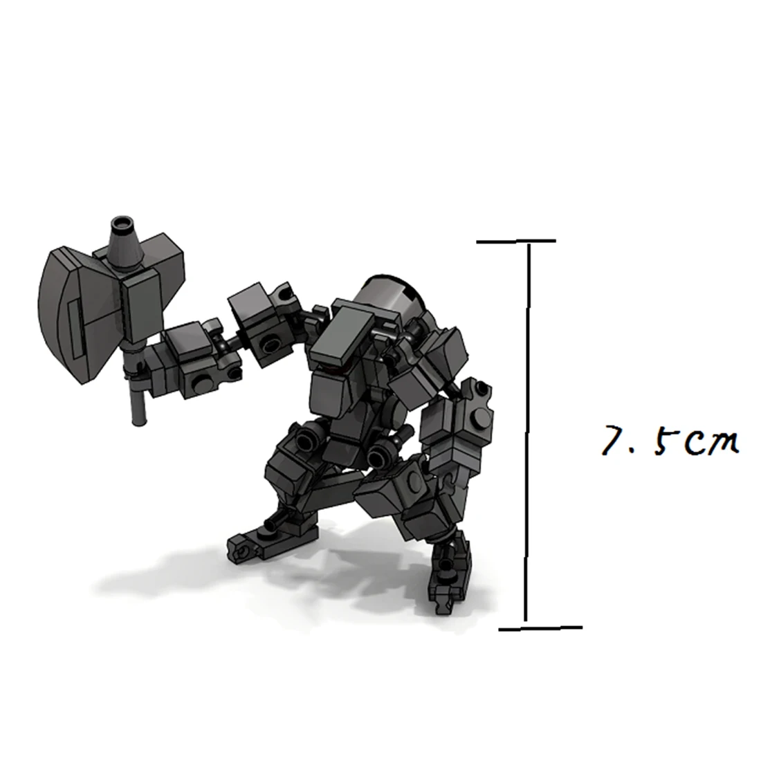 Moc Mini Mecha Боевая модель солдат Сборная небольшие строительные блоки Обучающий