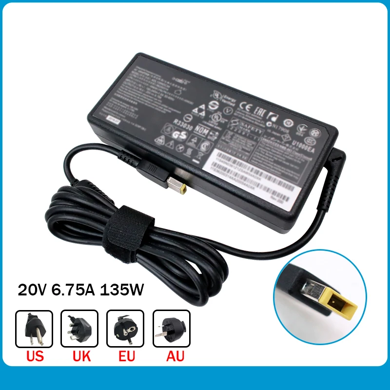 Тонкий адаптер переменного тока 20 в 6 75 а для Lenovo Charger Laptop IdeaPad Z710 Y50 70AM 70AS Y70 80 Touch
