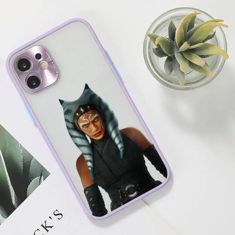 

Ahsoka Tano Phone Case purple matte transparent For iPhone 7 8 x xs xr 11 12 pro plus max mini Clear Funda