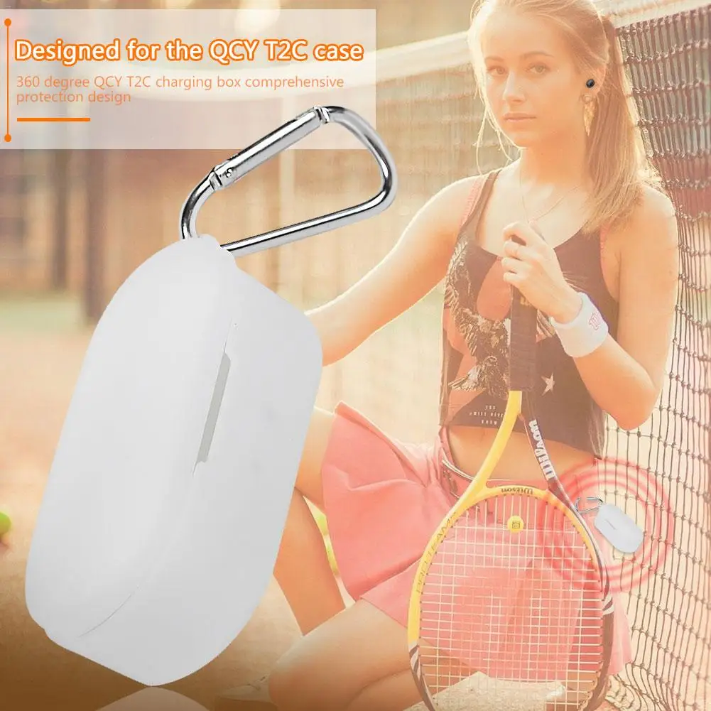 Защитный чехол с защитой от падения водонепроницаемый для зарядки QCY T2C/T2S