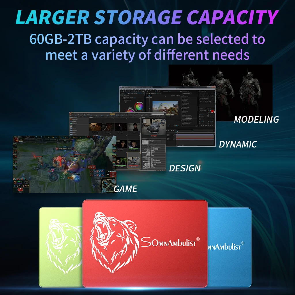 Красный металлический твердотельный накопитель SSD для настольного ПК 120 ГБ 240 2 5