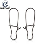 DNDYUJU 150 шт. Нержавеющаясталь Рыбалка Разъем Быстрый защелка Замковая оснастки вращающиеся твердые кольца Безопасность защелками рыболовный крючок инструмента оснастки