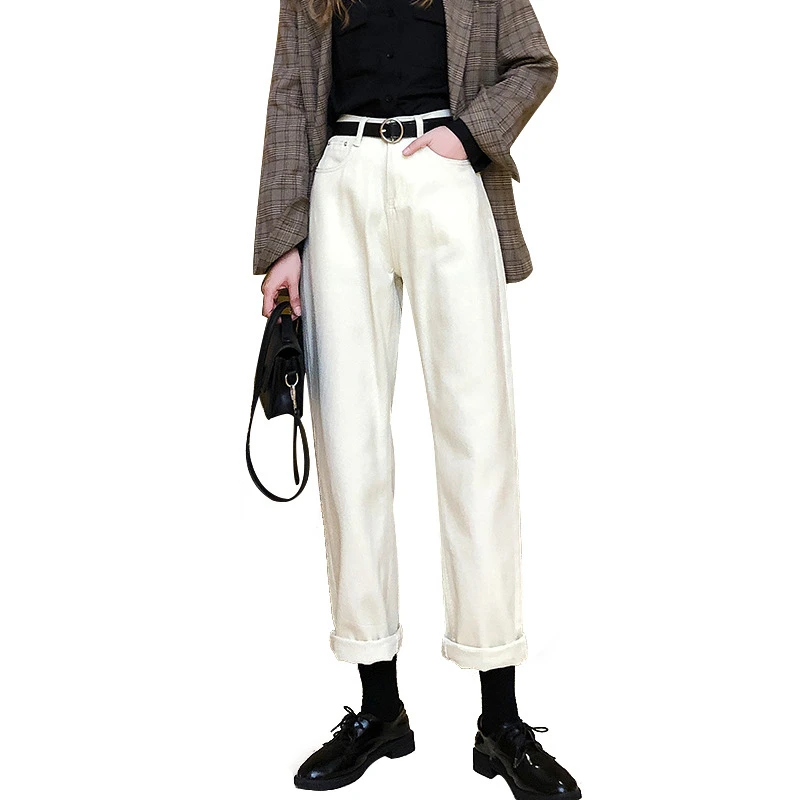 

Новинка 2020, тонкие Костюмные брюки, женские брюки с высокой талией и карманами, офисные женские брюки, повседневные свободные прямые брюки д...