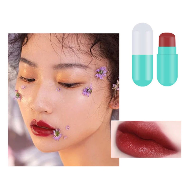 

GUDU Capsule Lipstick 1Set Lasting Moisturizing Moisturizing Jelly Lip Gloss Waterproof Non-marking Lip Makeup Cosmetics TSLM1
