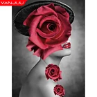 5D DIY алмазная живопись цветущие цветы художественный Женский Аватар наборы для вышивки крестиком Полный алмаз вышивка-мозаика стразами