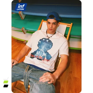 Футболка мужская инфляционная в стиле хип-хоп, тенниска мужская повседневная, уличная одежда в стиле Харадзюку, лето 2021