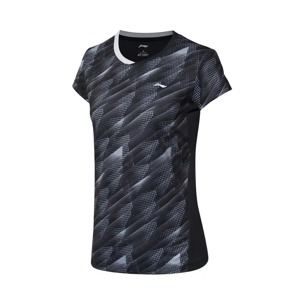 Футболка Li Ning для женщин соревнований по бадминтону 88% полиэстер 12% спандекс на