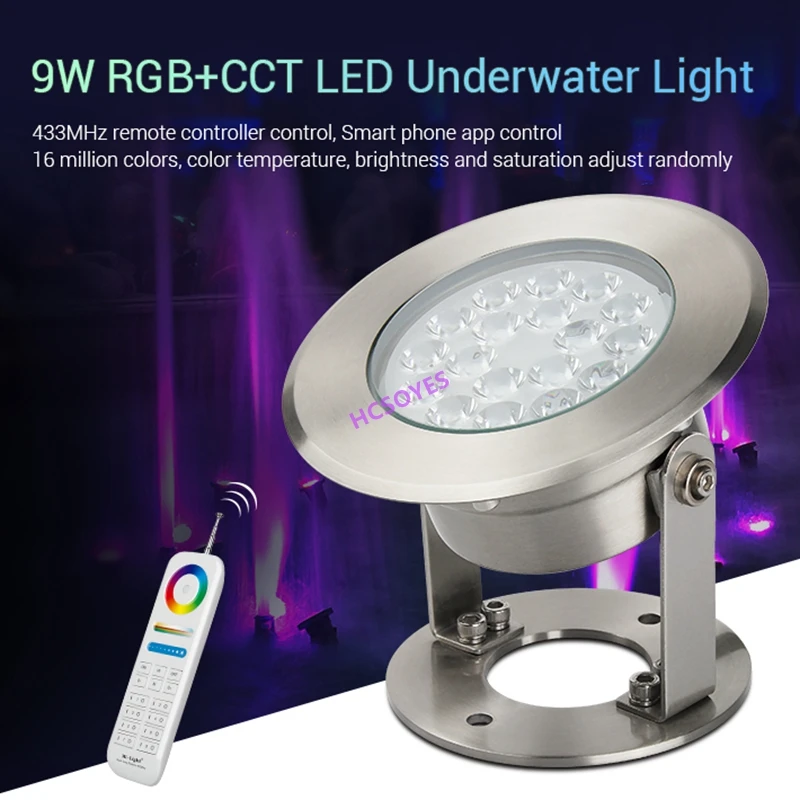 Milight FUT086/WL 433/UW01/UW02/UW03/PW01 IP68 Подводный 9 Вт/15 Вт/27 Вт RGB + CCT настенный подводный